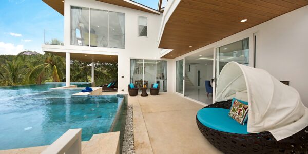 Modern 3 Bedroom Pool Villa with Sea View in Chaweng Noi, Koh Samui – For Sale