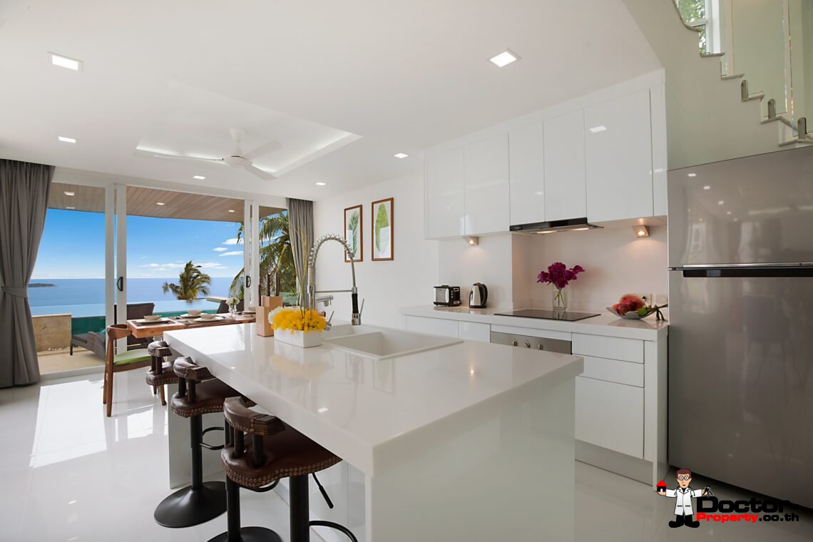 Modern 3 Bedroom Pool Villa with Sea View in Chaweng Noi, Koh Samui – For Sale