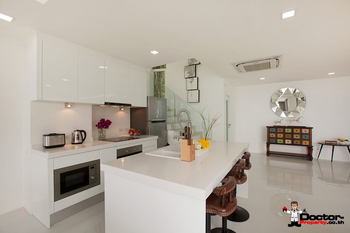 Modern 3 Bedroom Pool Villa with Sea View in Chaweng Noi, Koh Samui – For Sale