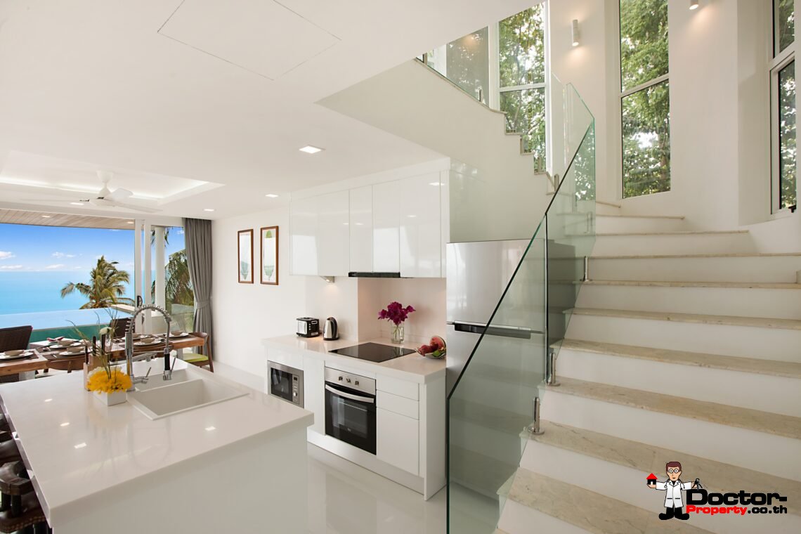 Modern 3 Bedroom Pool Villa with Sea View in Chaweng Noi, Koh Samui – For Sale