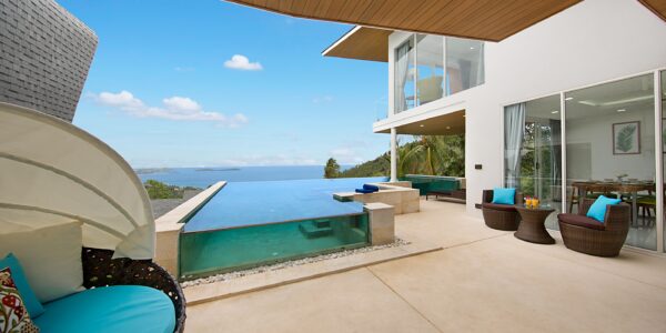 Modern 3 Bedroom Pool Villa with Sea View in Chaweng Noi, Koh Samui – For Sale