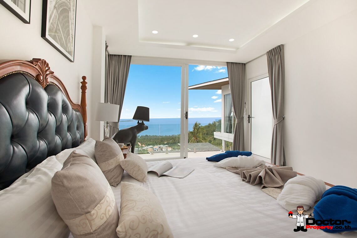 Modern 3 Bedroom Pool Villa with Sea View in Chaweng Noi, Koh Samui – For Sale