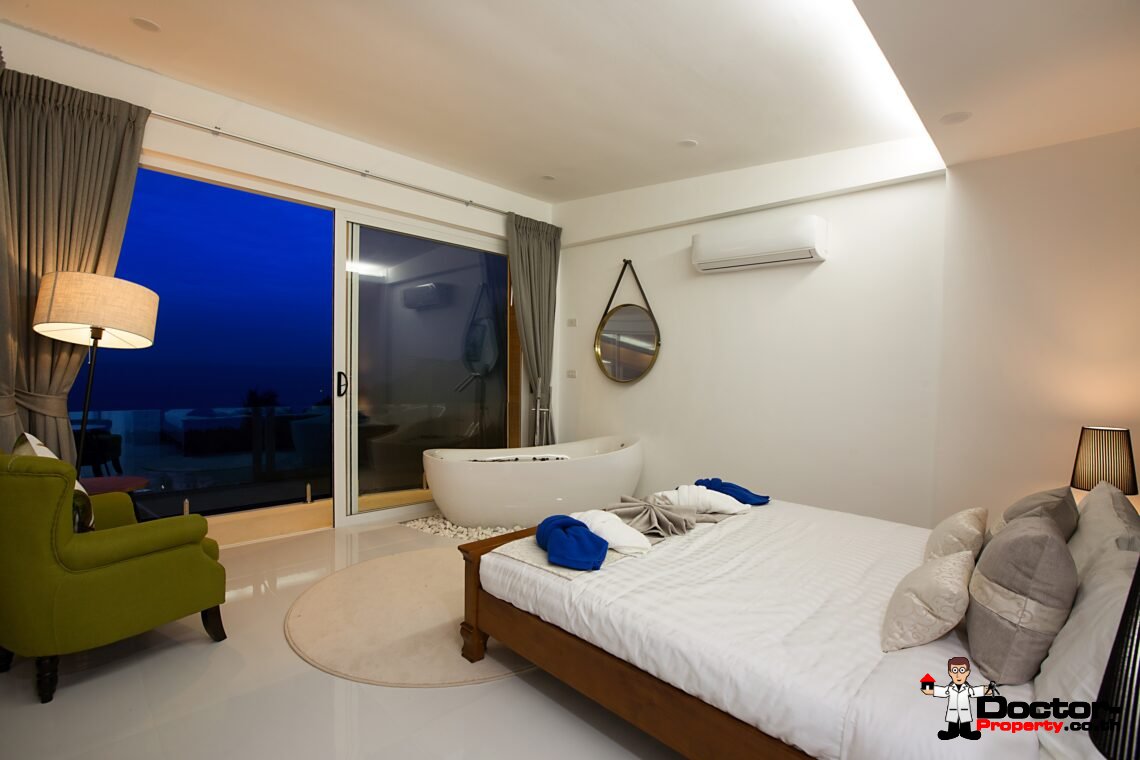 Modern 3 Bedroom Pool Villa with Sea View in Chaweng Noi, Koh Samui – For Sale