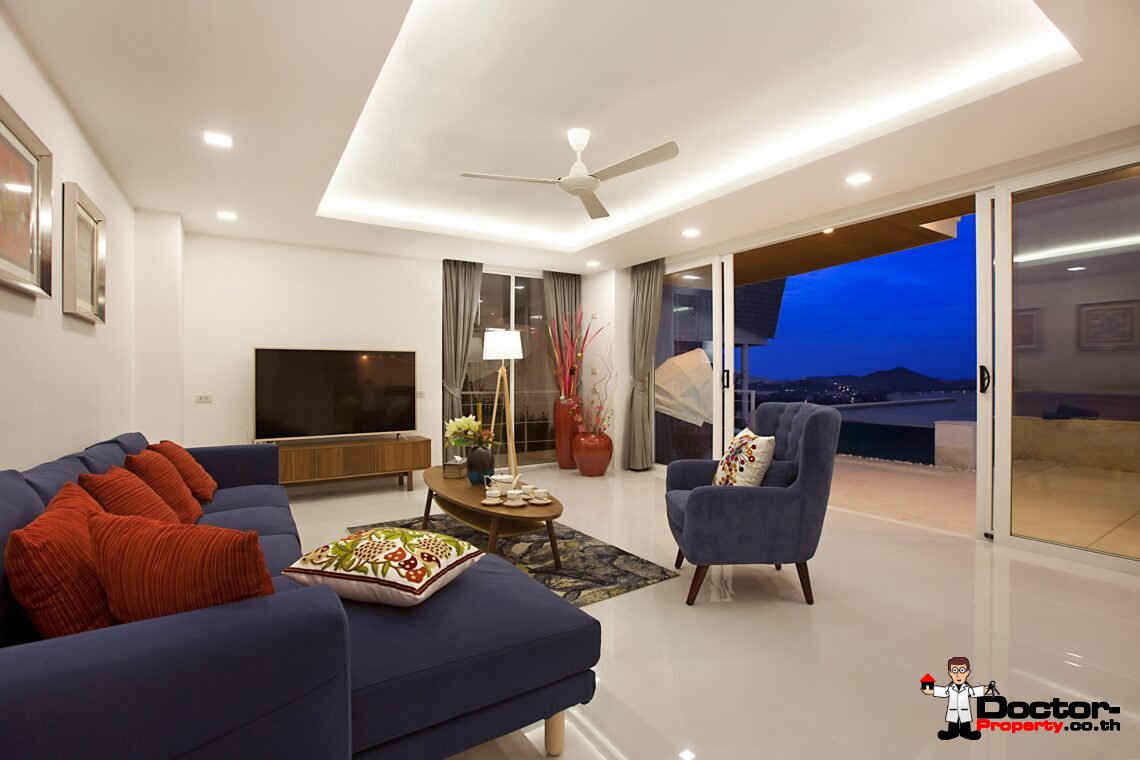 Modern 3 Bedroom Pool Villa with Sea View in Chaweng Noi, Koh Samui – For Sale