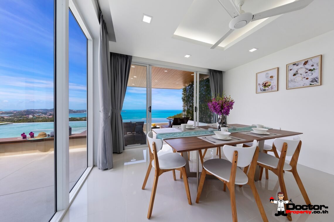 Modern 3 Bedroom Pool Villa with Sea View in Chaweng Noi, Koh Samui – For Sale