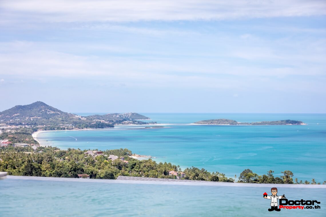 Modern 3 Bedroom Pool Villa with Sea View in Chaweng Noi, Koh Samui – For Sale