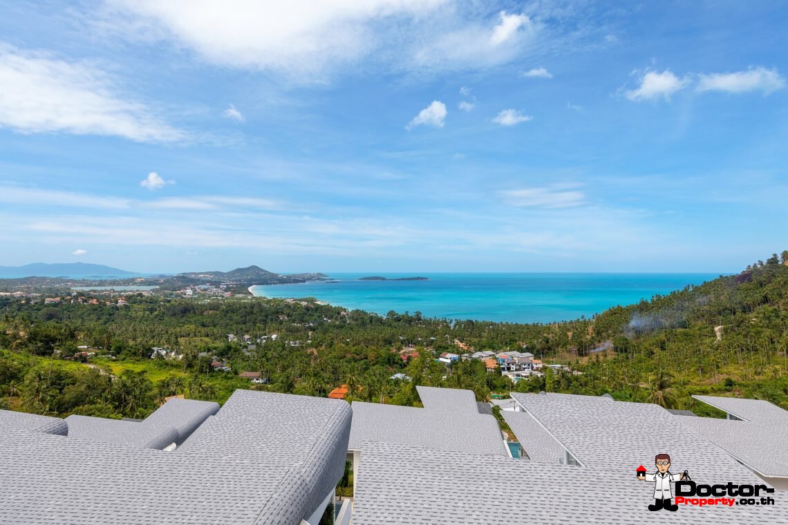 Modern 3 Bedroom Pool Villa with Sea View in Chaweng Noi, Koh Samui – For Sale