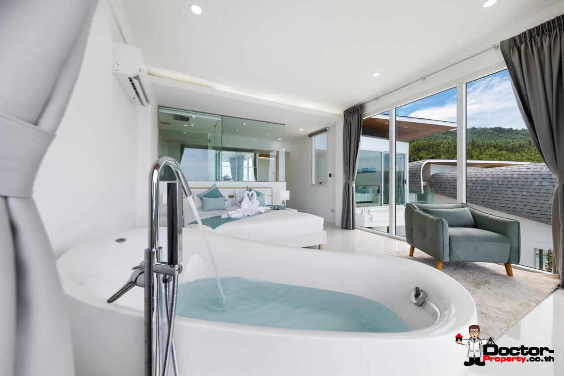 Modern 3 Bedroom Pool Villa with Sea View in Chaweng Noi, Koh Samui – For Sale