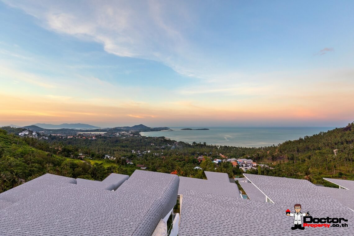 Modern 3 Bedroom Pool Villa with Sea View in Chaweng Noi, Koh Samui – For Sale