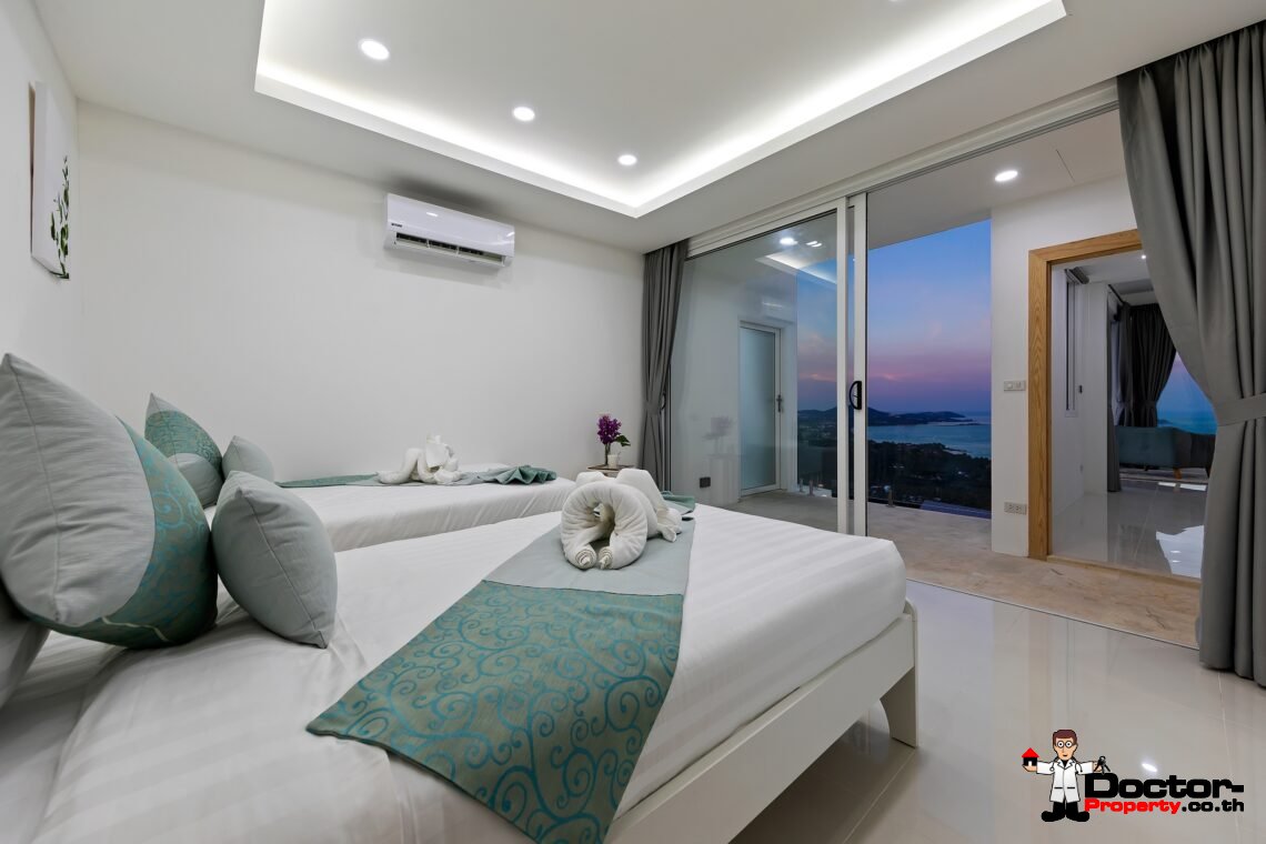 Modern 3 Bedroom Pool Villa with Sea View in Chaweng Noi, Koh Samui – For Sale