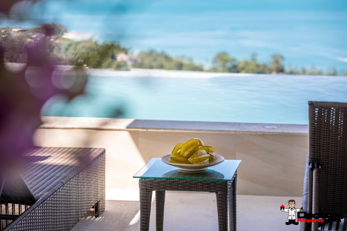 Modern 3 Bedroom Pool Villa with Sea View in Chaweng Noi, Koh Samui – For Sale