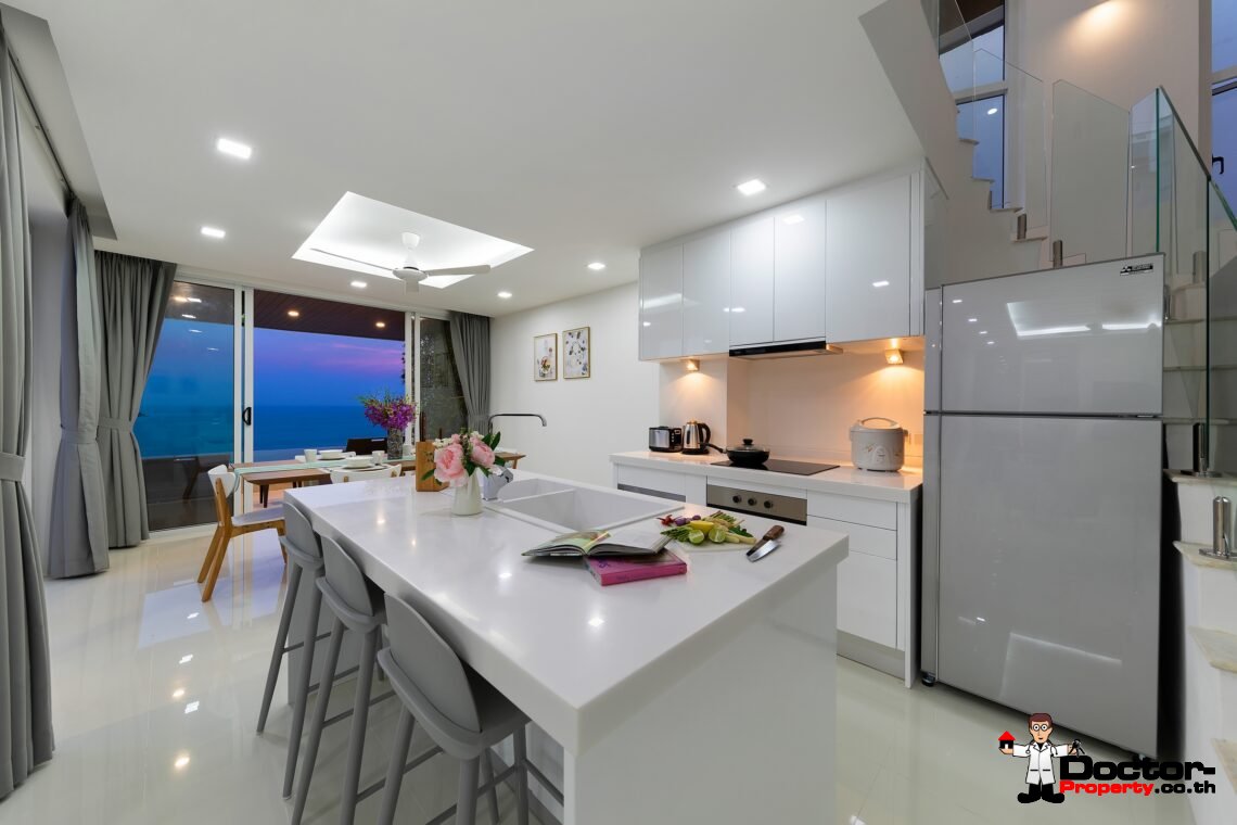 Modern 3 Bedroom Pool Villa with Sea View in Chaweng Noi, Koh Samui – For Sale
