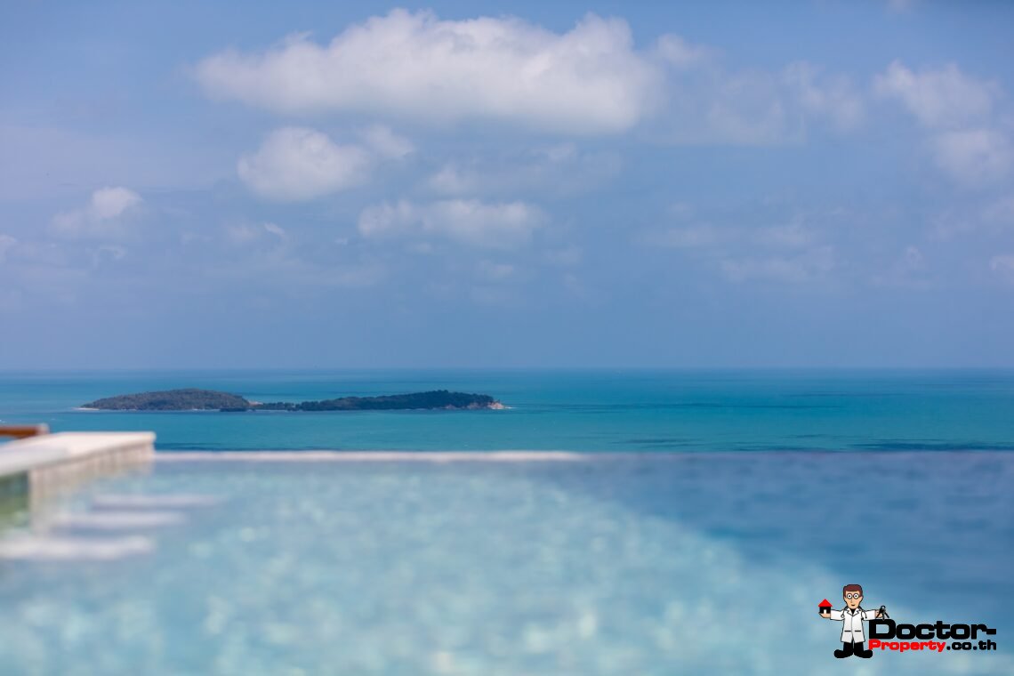 Modern 4 Bedroom Pool Villa with Sea View in Chaweng Noi, Koh Samui – For Sale
