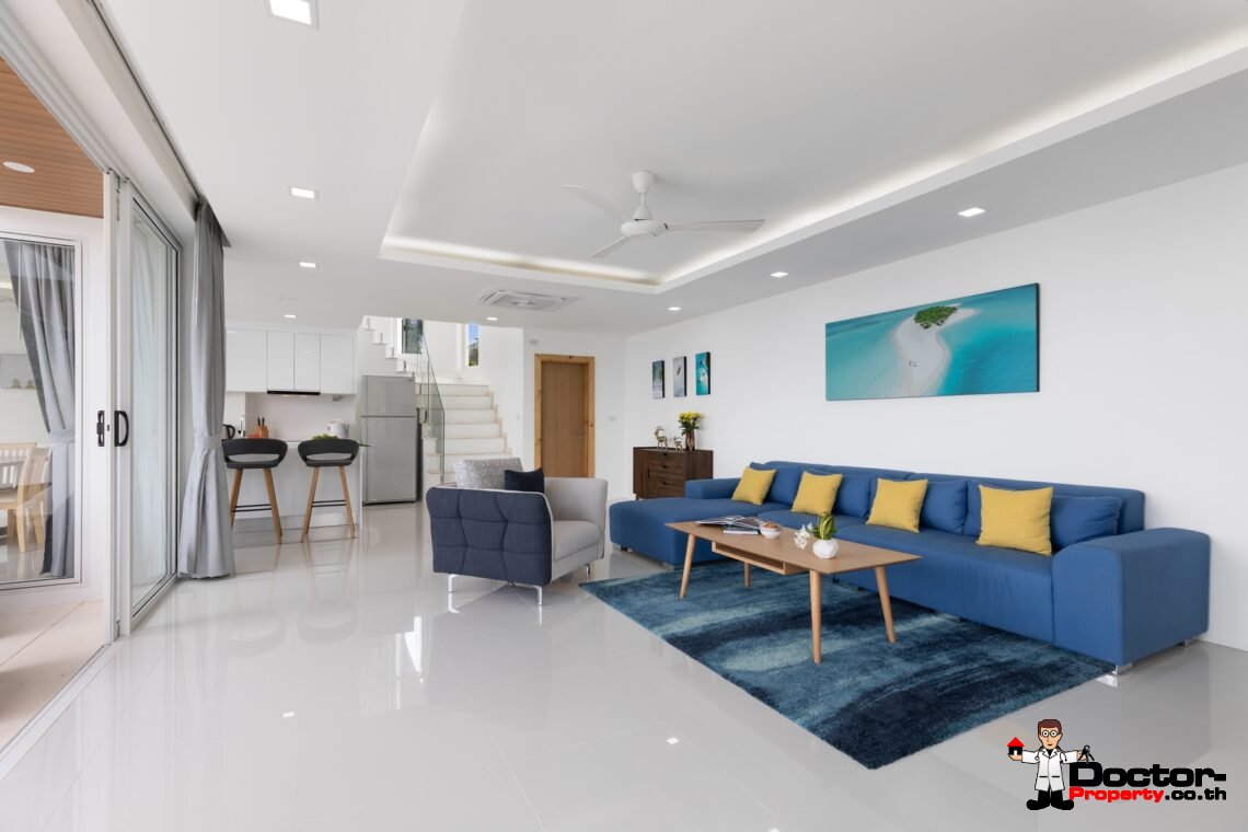 Modern 4 Bedroom Pool Villa with Sea View in Chaweng Noi, Koh Samui – For Sale