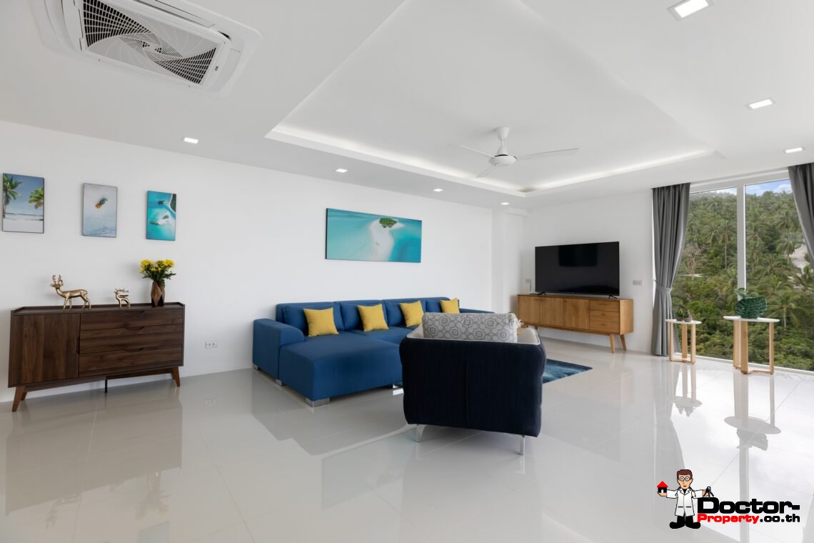 Modern 4 Bedroom Pool Villa with Sea View in Chaweng Noi, Koh Samui – For Sale