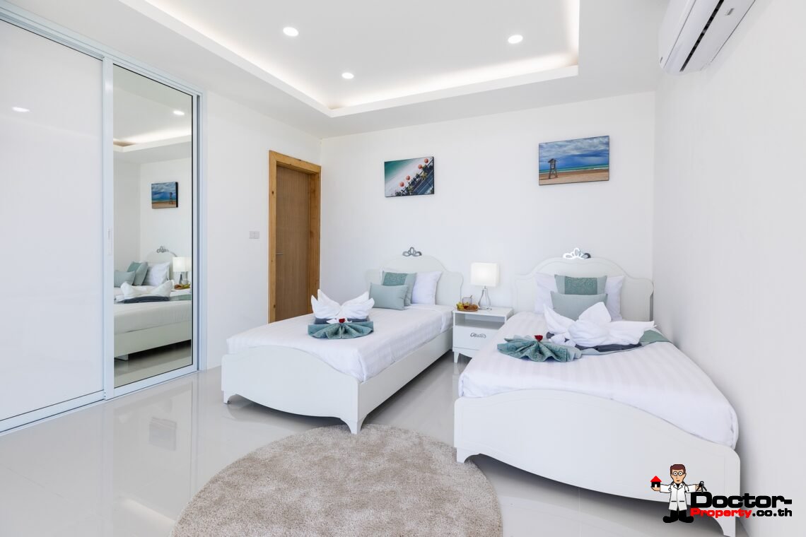 Modern 4 Bedroom Pool Villa with Sea View in Chaweng Noi, Koh Samui – For Sale