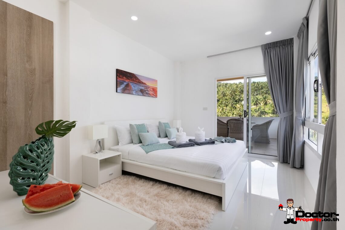 Modern 4 Bedroom Pool Villa with Sea View in Chaweng Noi, Koh Samui – For Sale