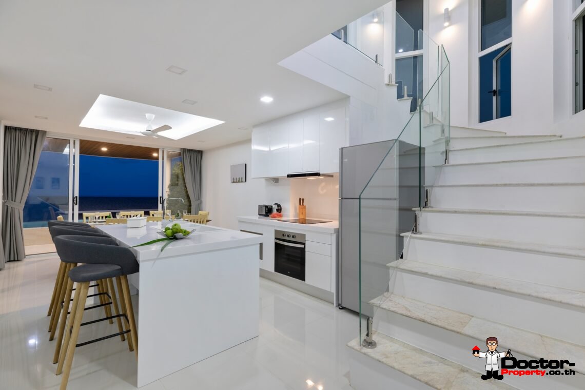 Modern 4 Bedroom Pool Villa with Sea View in Chaweng Noi, Koh Samui – For Sale