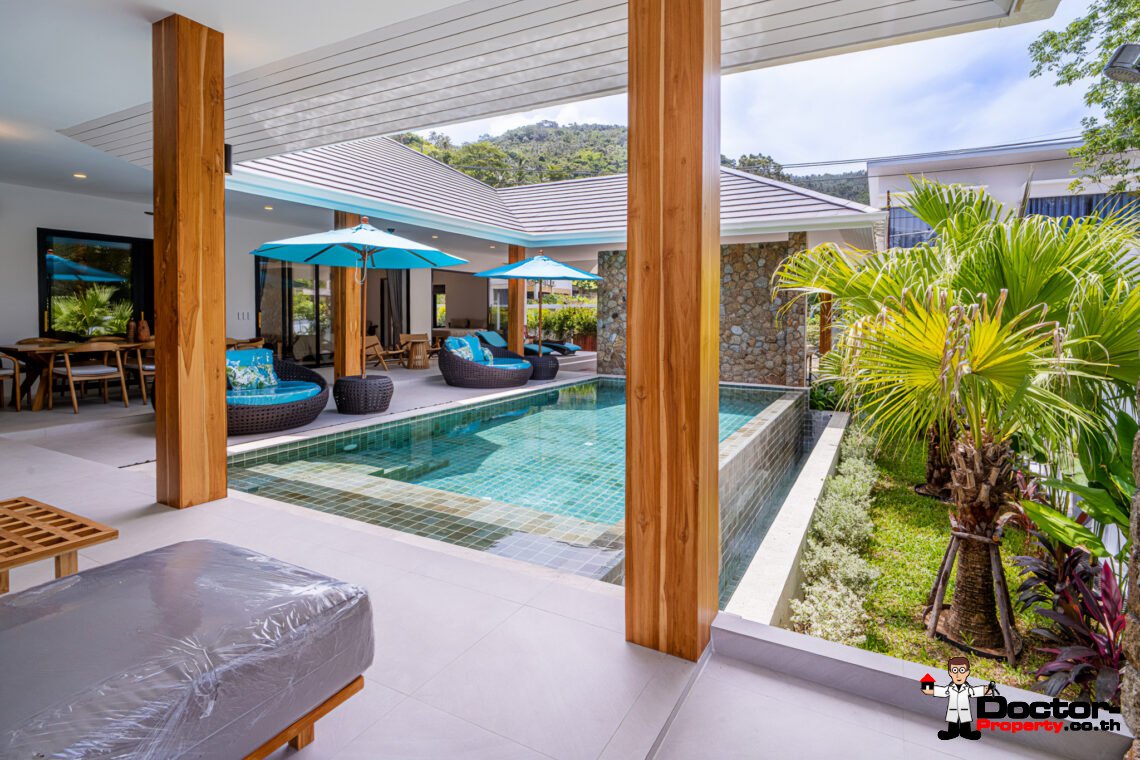 New Tropical 3 Bedroom Pool Villa in Lamai, Koh Samui – For Sale