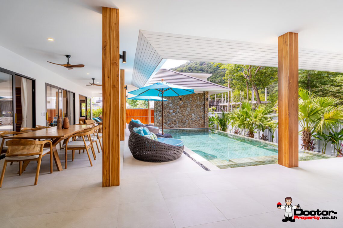 New Tropical 3 Bedroom Pool Villa in Lamai, Koh Samui – For Sale