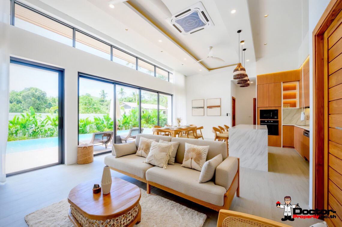 New 3 Bedroom Pool Villa in Bang Rak, Koh Samui – For Sale