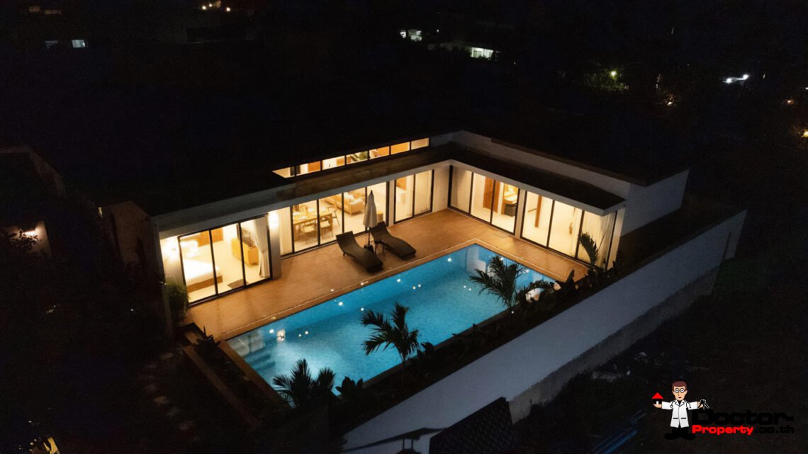 New 3 Bedroom Pool Villa in Bang Rak, Koh Samui – For Sale