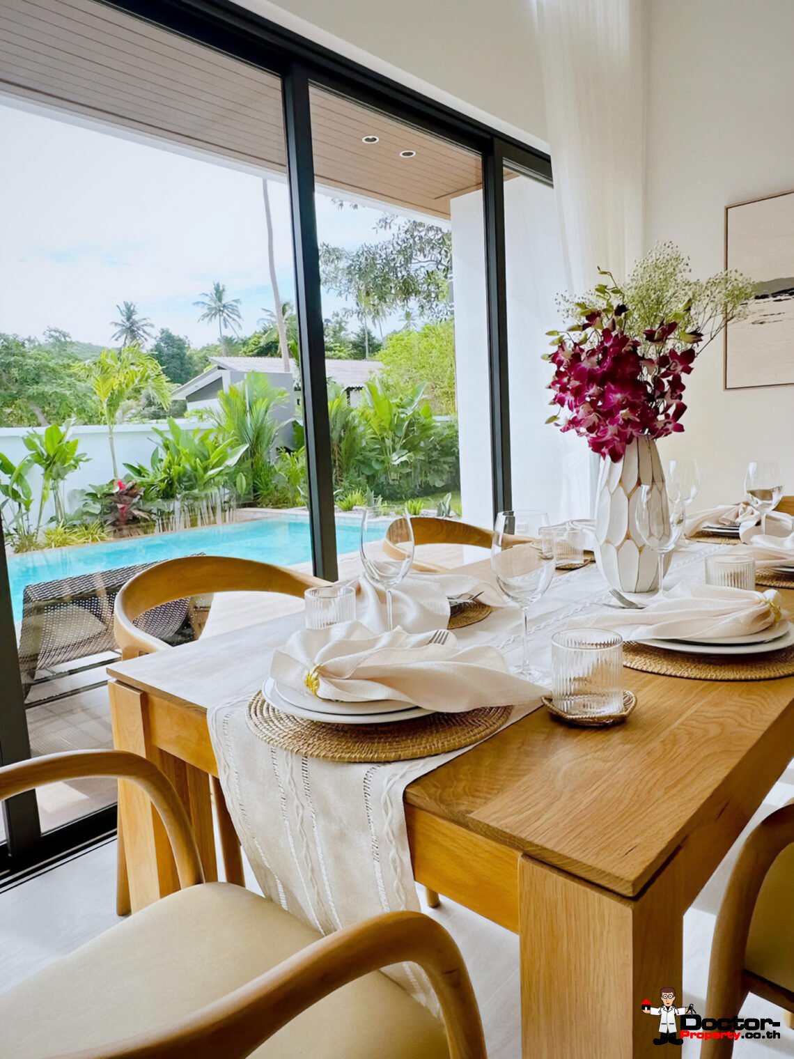 New 3 Bedroom Pool Villa in Bang Rak, Koh Samui – For Sale