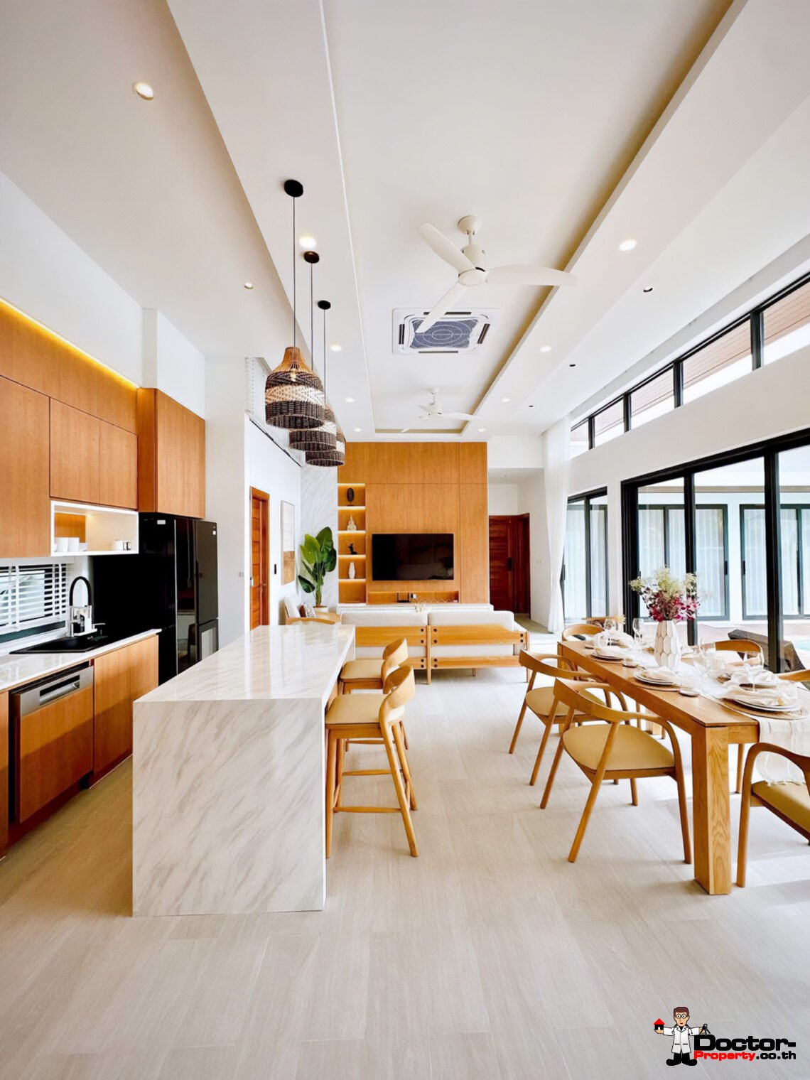 New 3 Bedroom Pool Villa in Bang Rak, Koh Samui – For Sale