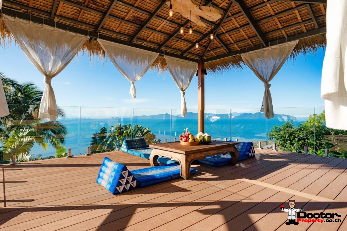Spacious 5 Bedroom Pool Villa with Stunning Sea View in Angthong, Koh Samui – For Sale