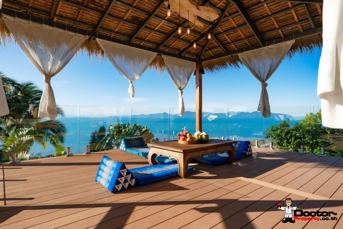Spacious 5 Bedroom Pool Villa with Stunning Sea View in Angthong, Koh Samui – For Sale