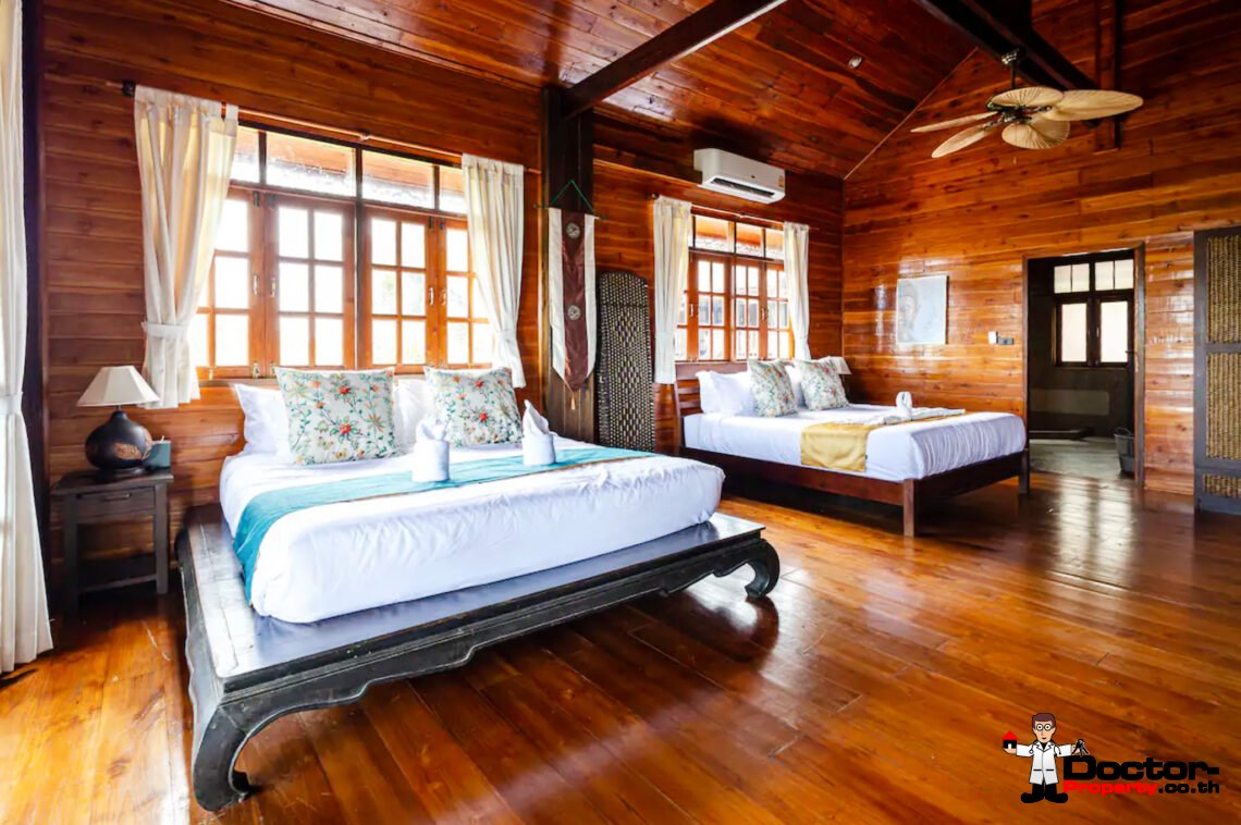 Spacious 4 Bedroom Thai Style Pool Villa in Choeng Mon, Koh Samui – For Sale