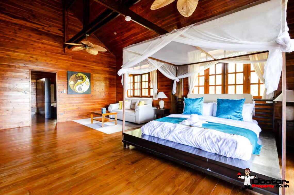 Spacious 4 Bedroom Thai Style Pool Villa in Choeng Mon, Koh Samui – For Sale