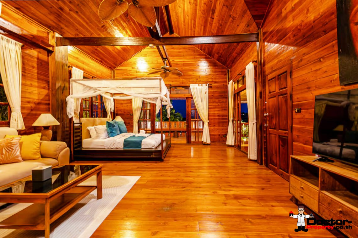 Spacious 4 Bedroom Thai Style Pool Villa in Choeng Mon, Koh Samui – For Sale
