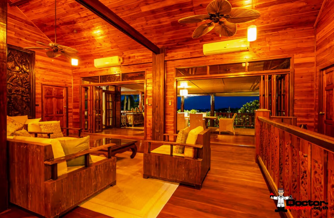 Spacious 4 Bedroom Thai Style Pool Villa in Choeng Mon, Koh Samui – For Sale