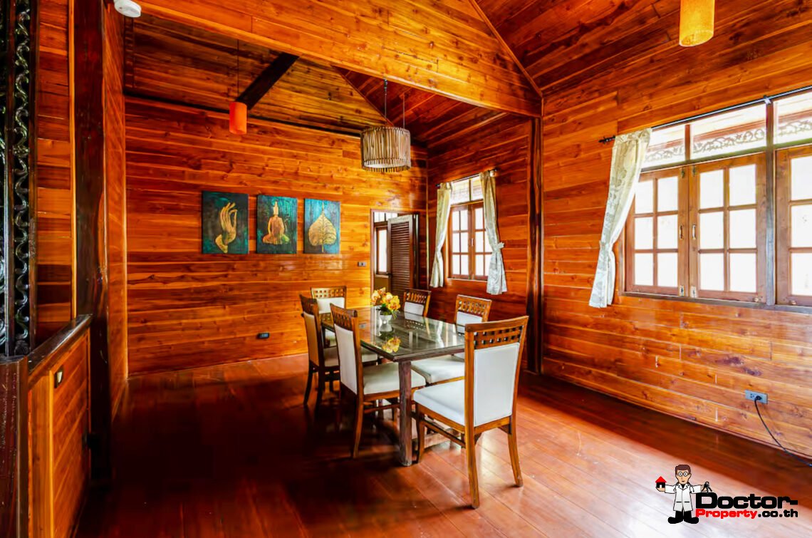 Spacious 4 Bedroom Thai Style Pool Villa in Choeng Mon, Koh Samui – For Sale