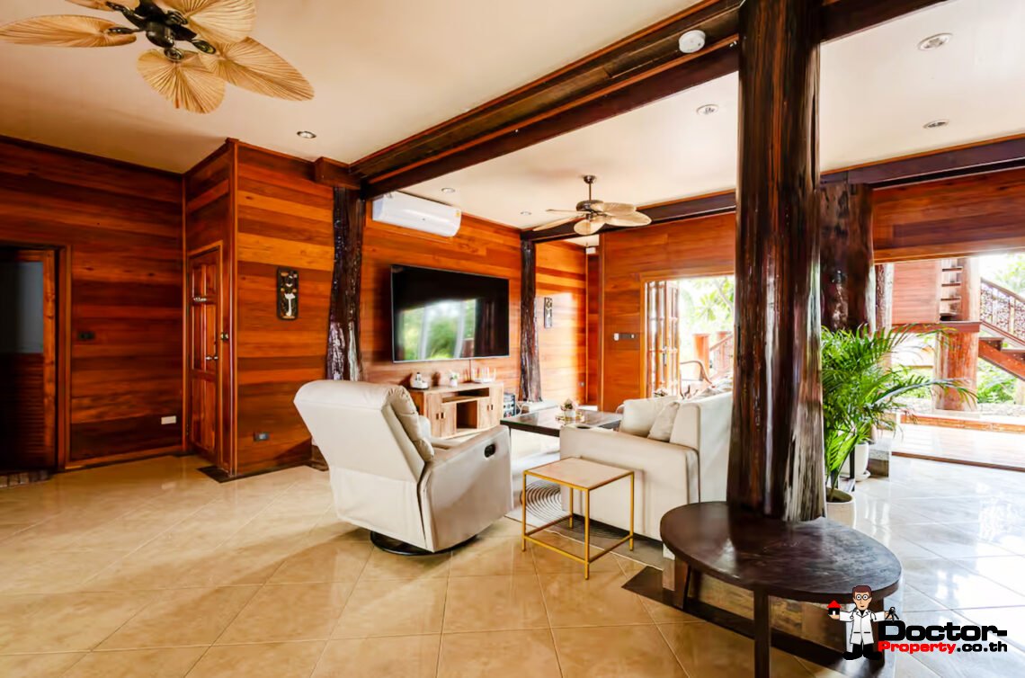Spacious 4 Bedroom Thai Style Pool Villa in Choeng Mon, Koh Samui – For Sale