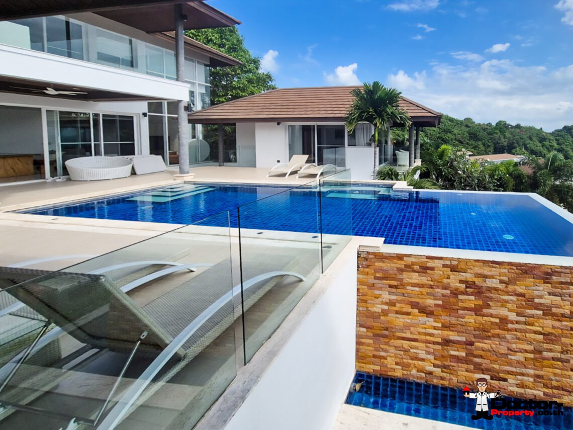 5 Bedroom Sea View Villa in Choeng Mon, Koh Samui – For Sale