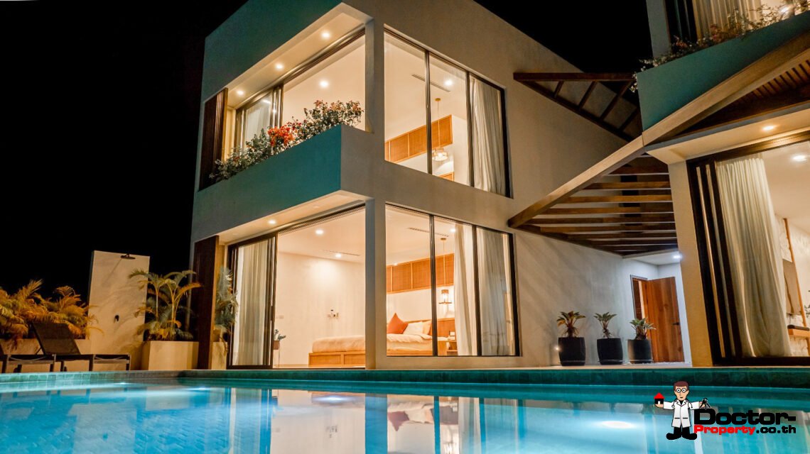 Luxury 3 Bedroom Pool Villa with Sea View in Chaweng, Koh Samui – For Sale