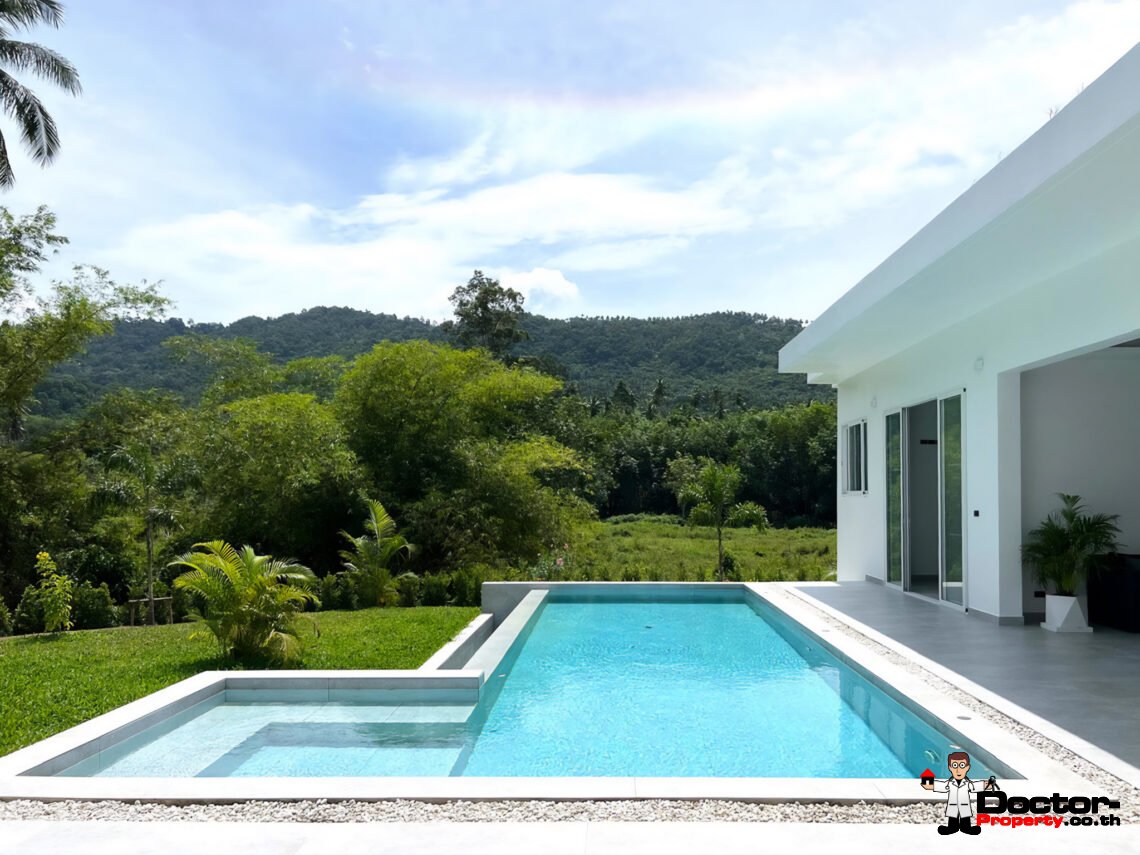 New 4 Bedroom Pool Villa with Mountain View in Lamai, Koh Samui – For Sale