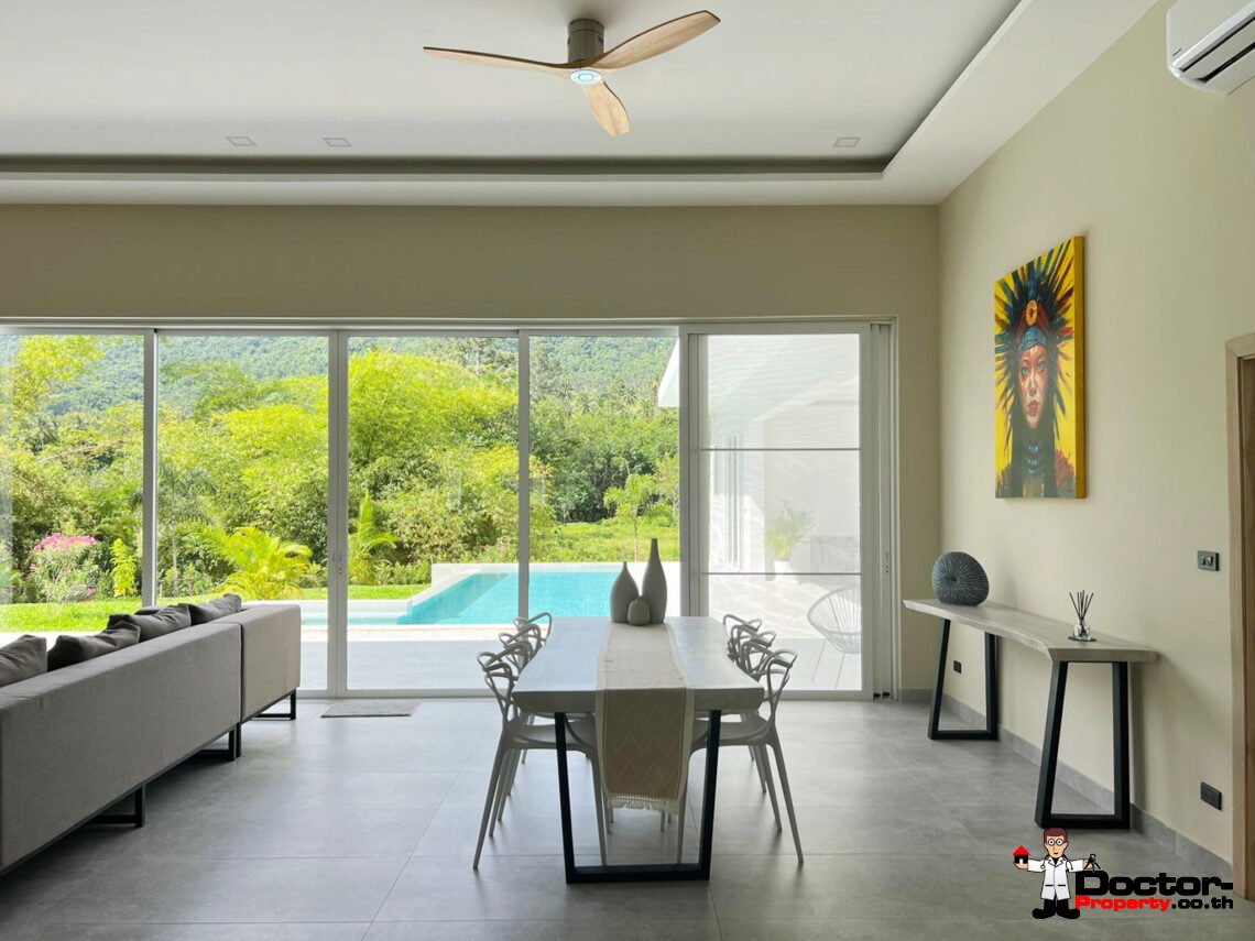 New 4 Bedroom Pool Villa with Mountain View in Lamai, Koh Samui – For Sale