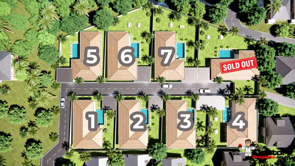 Modern 3 Bedroom Pool Villa in Lamai, Koh Samui – For Sale