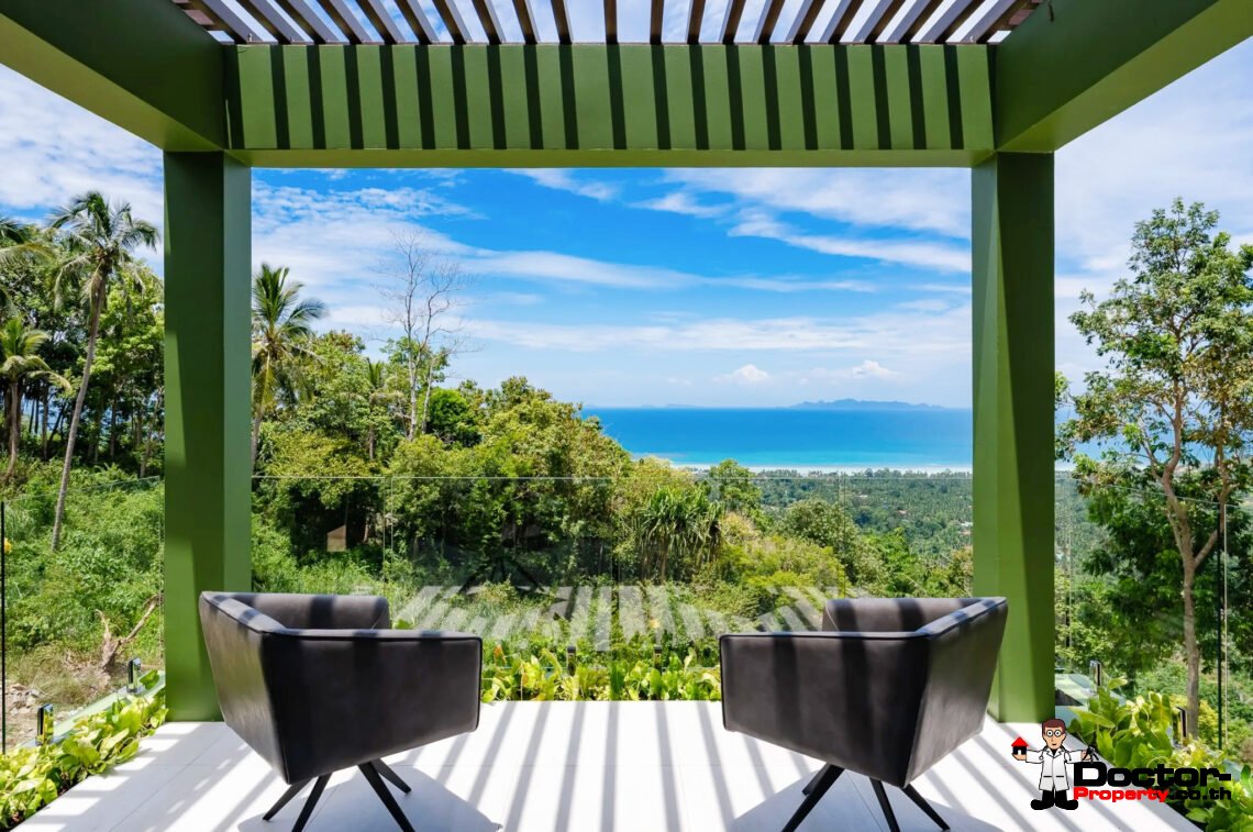 Luxury 5 Bedroom Pool Villa with Sea View in Angthong, Koh Samui – For Sale
