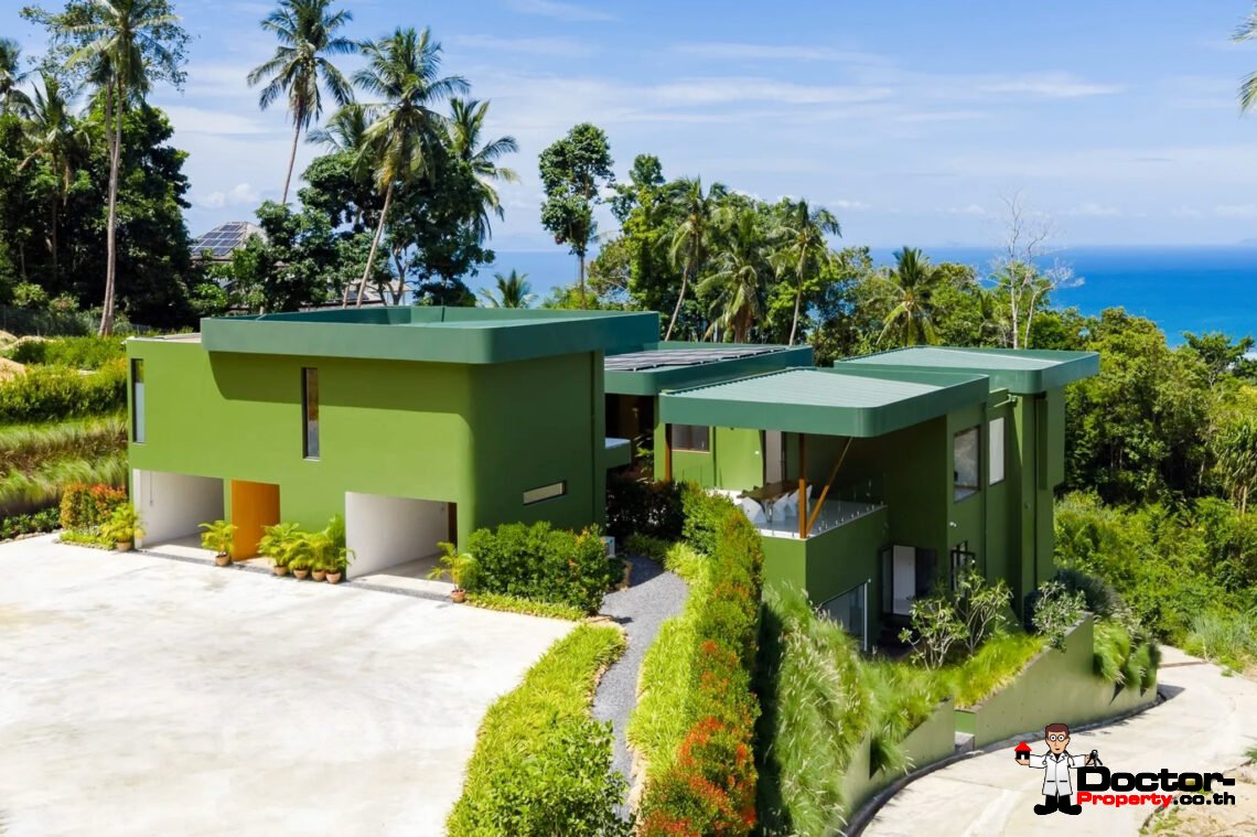 Luxury 5 Bedroom Pool Villa with Sea View in Angthong, Koh Samui – For Sale