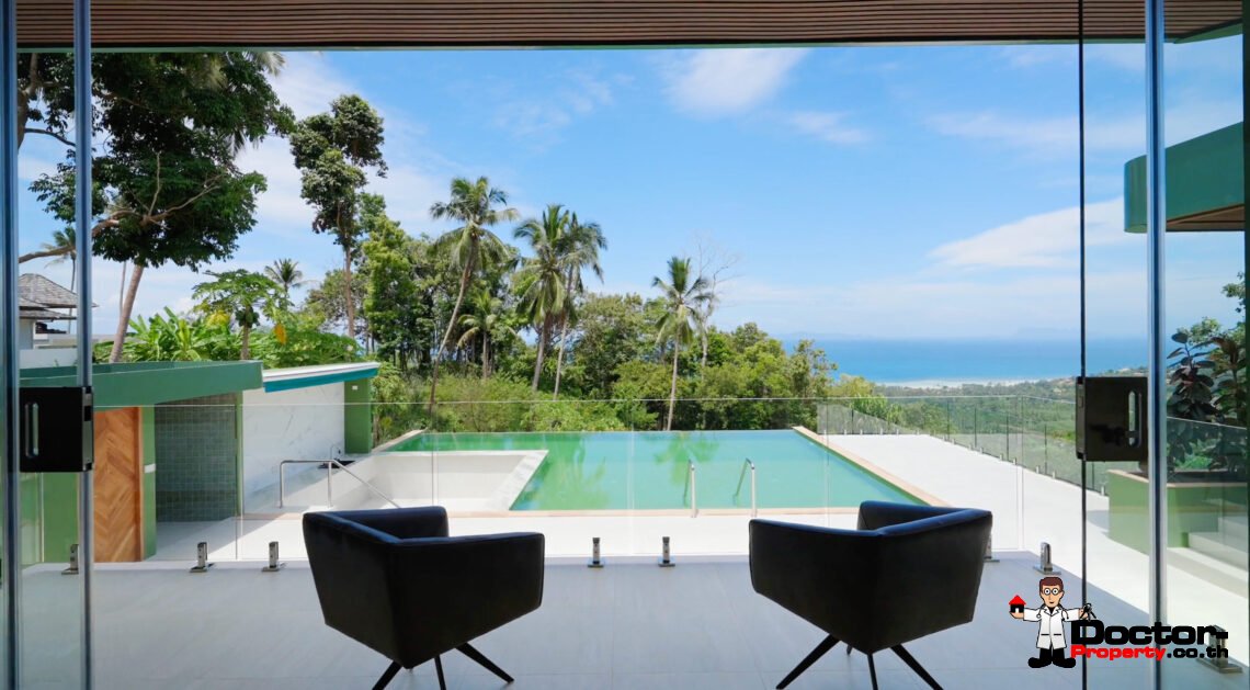 Luxury 5 Bedroom Pool Villa with Sea View in Angthong, Koh Samui – For Sale