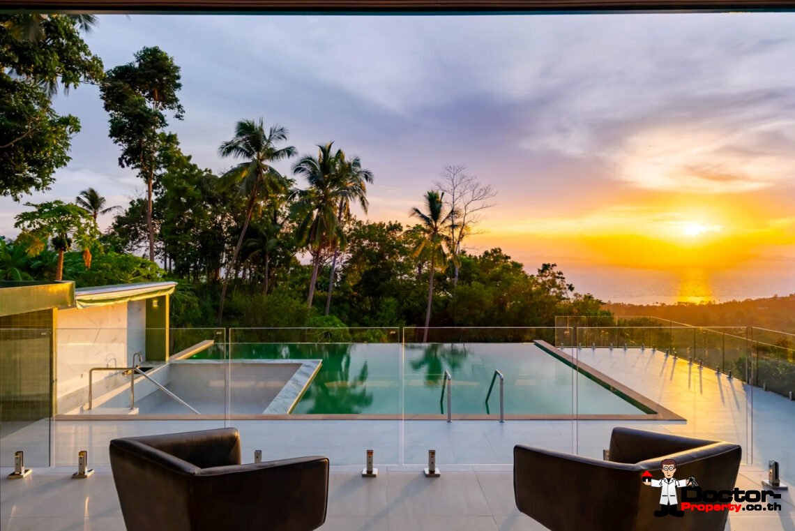 Luxury 5 Bedroom Pool Villa with Sea View in Angthong, Koh Samui – For Sale