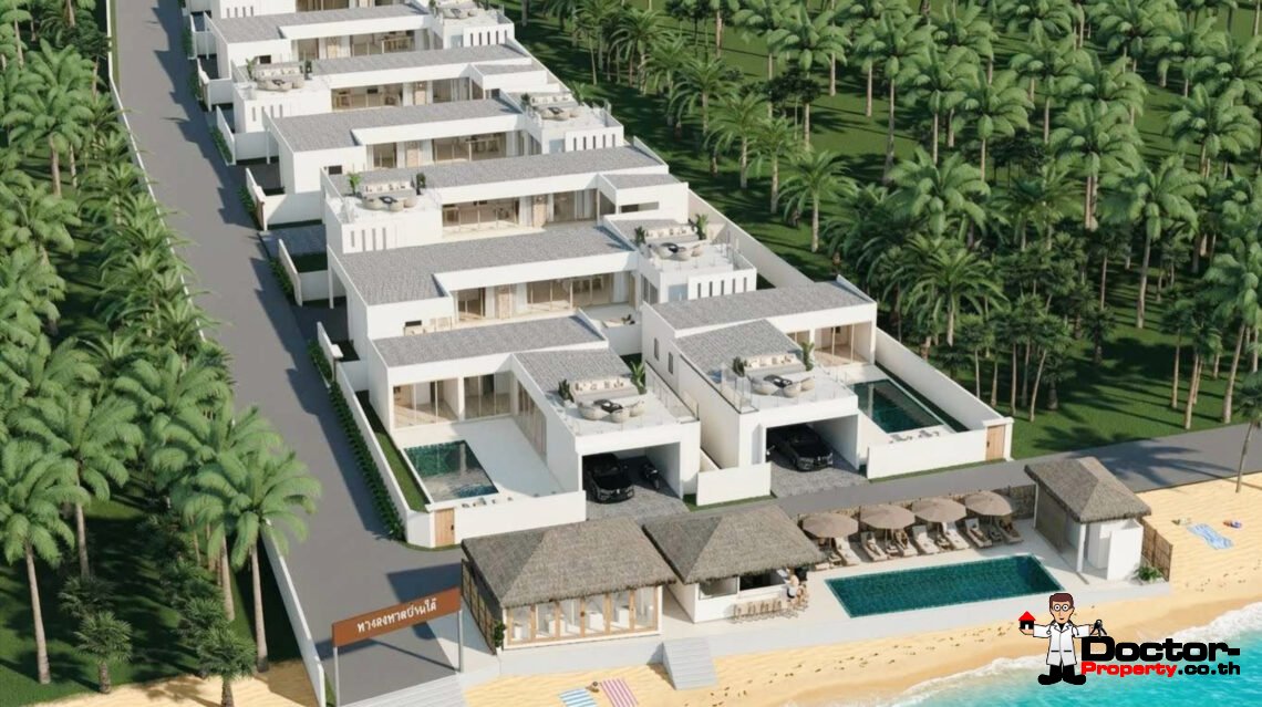 3 Bedroom Beachfront Pool Villa in Ban Tai, Koh Samui – For Sale