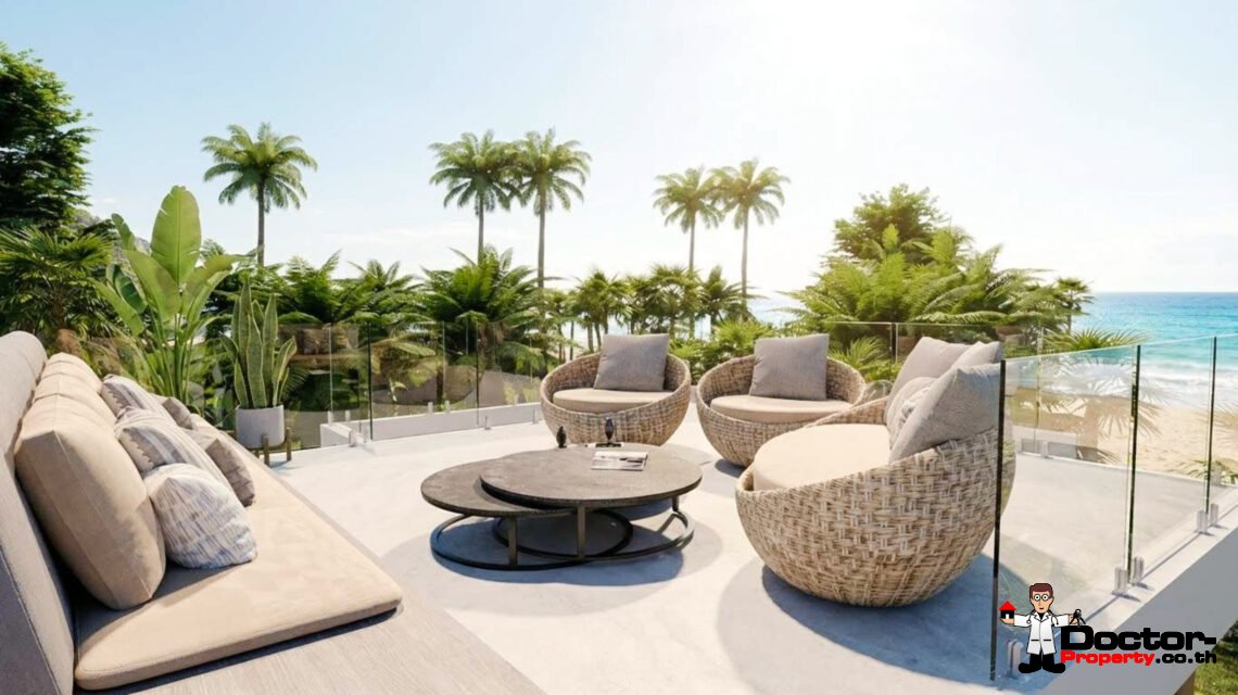 3 Bedroom Beachfront Pool Villa in Ban Tai, Koh Samui – For Sale