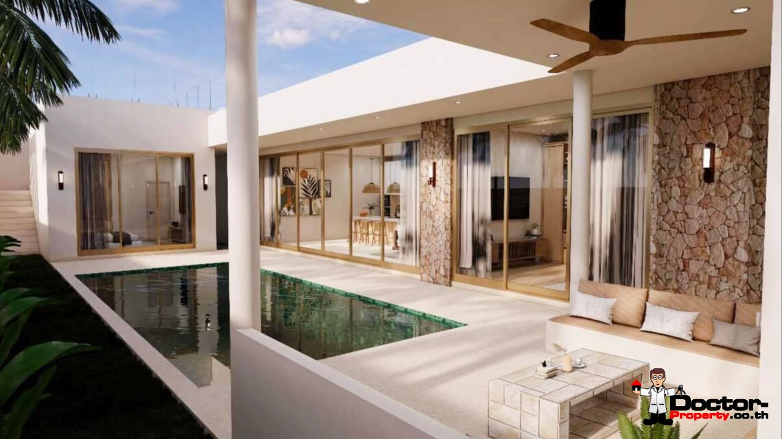 3 Bedroom Beachfront Pool Villa in Ban Tai, Koh Samui – For Sale