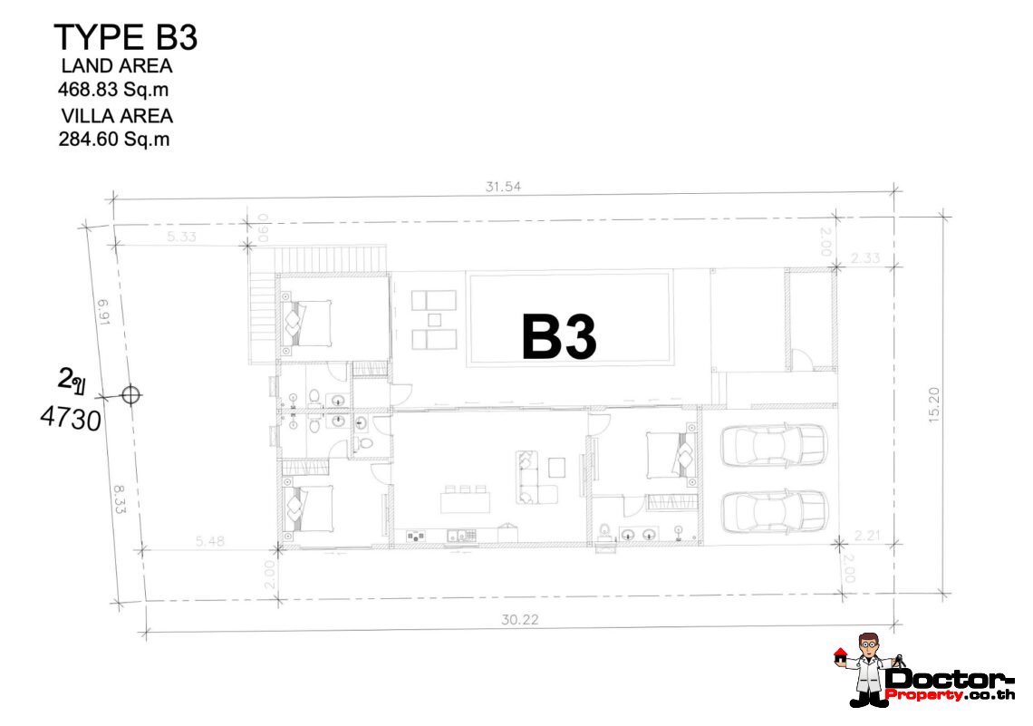 3 Bedroom Beachfront Pool Villa in Ban Tai, Koh Samui – For Sale