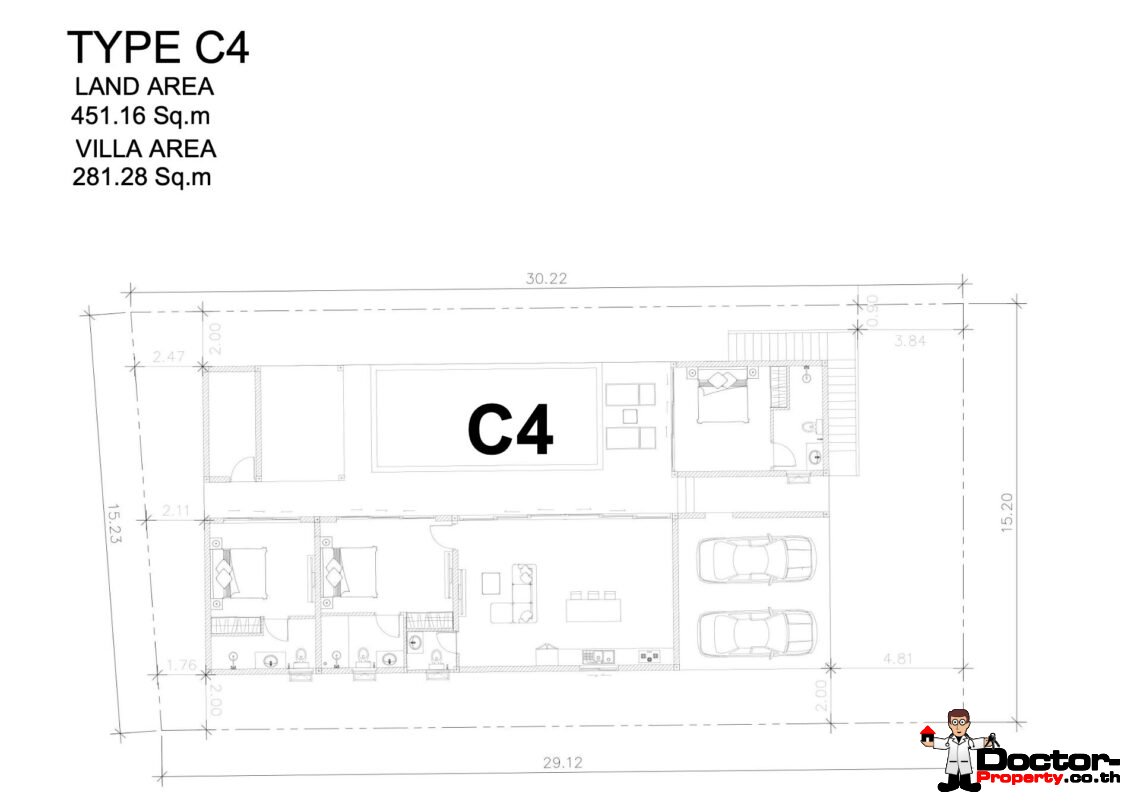 3 Bedroom Beachfront Pool Villa in Ban Tai, Koh Samui – For Sale